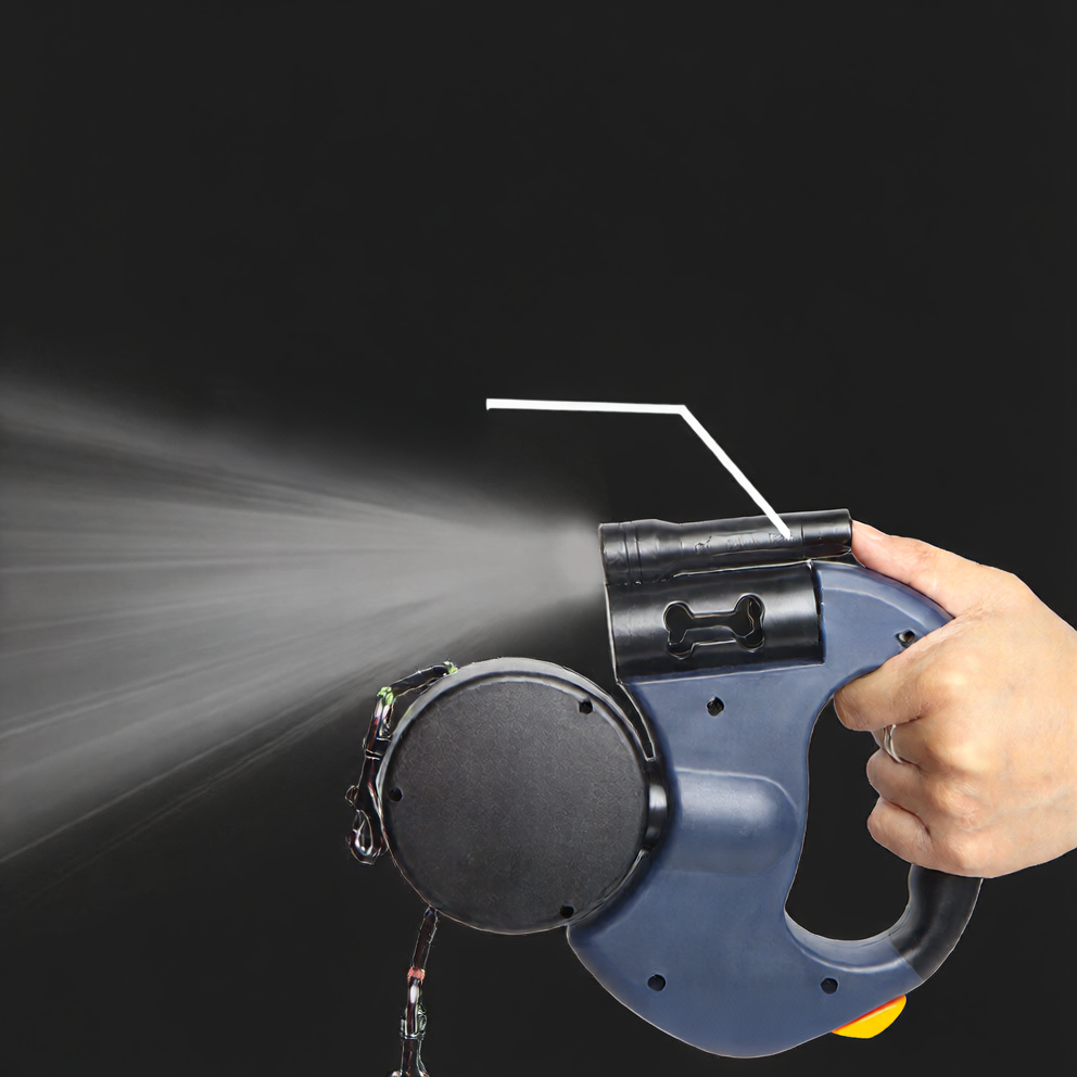 Dual Retractable Dog Leash Reflective with LED Light - 2-in-1 No-Tangle Pet Walking Lead