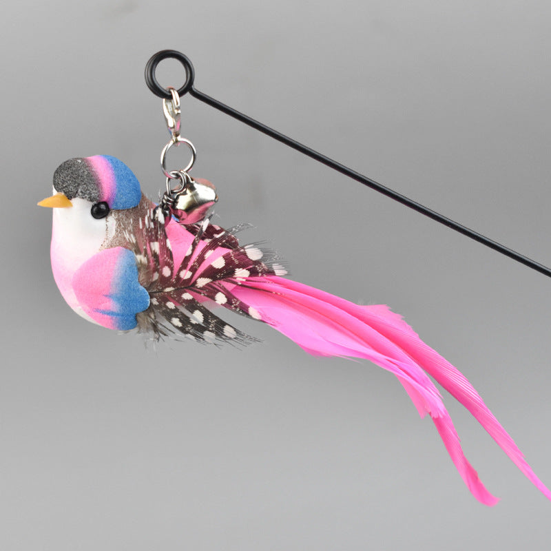 Simulation Bird Cat Toy with Suction Cup ? Interactive Motion Teaser for Indoor Cats | Realistic Flying Bird Design