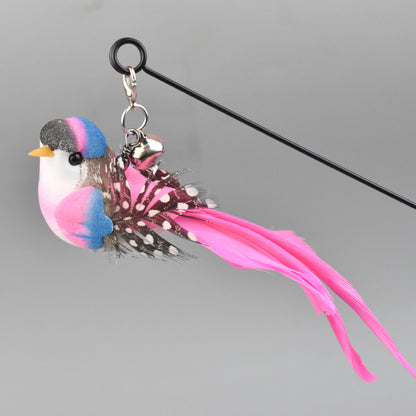 Simulation Bird Cat Toy with Suction Cup - Interactive Motion Teaser for Indoor Cats