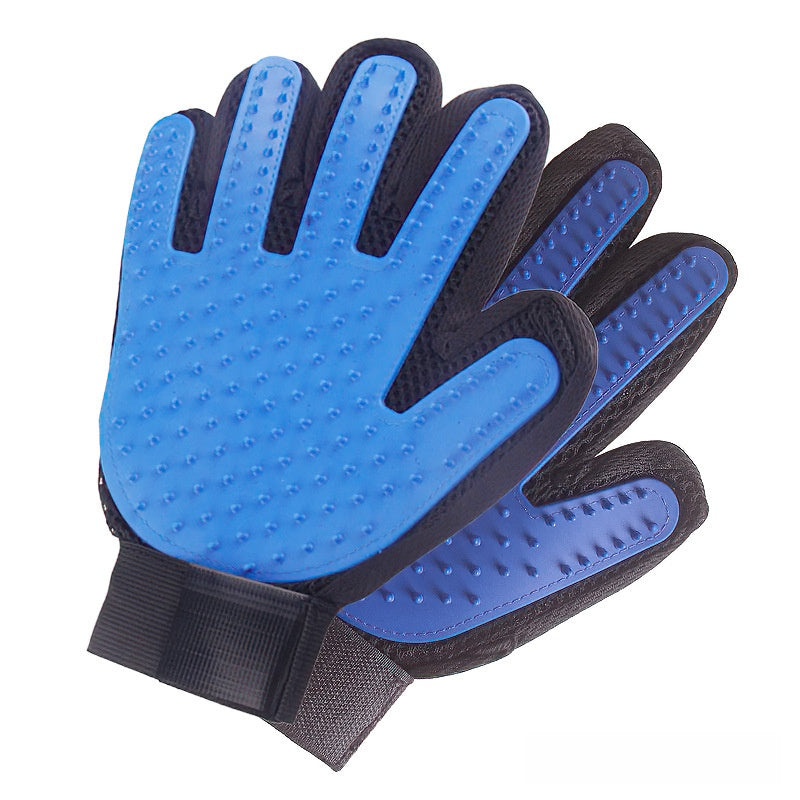 Pet Bath Grooming Gloves ? Hair Removal & Massage Mitt for Cats & Dogs