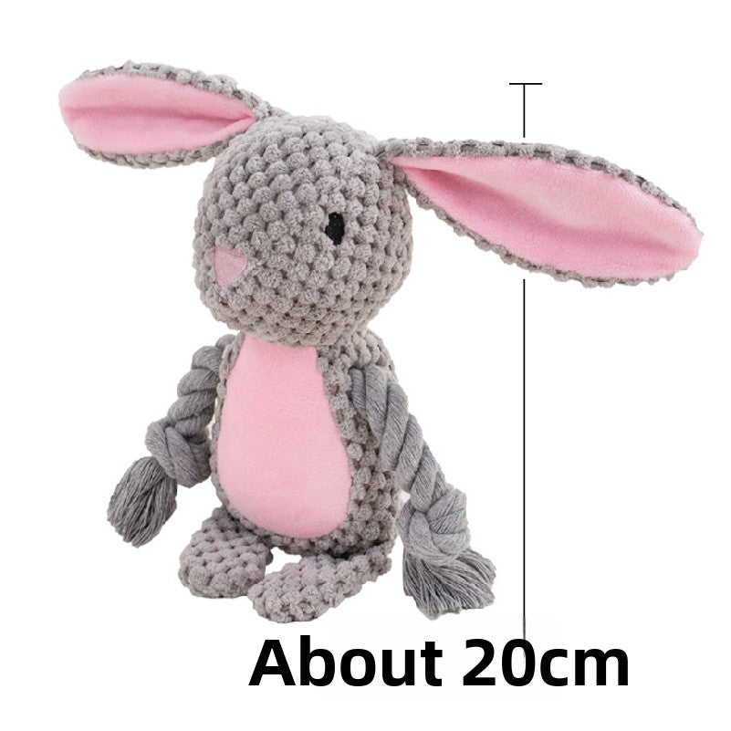 Plush Crinkle Squeaky Toy for Dogs - Durable Sound Play Toy with Animal Designs