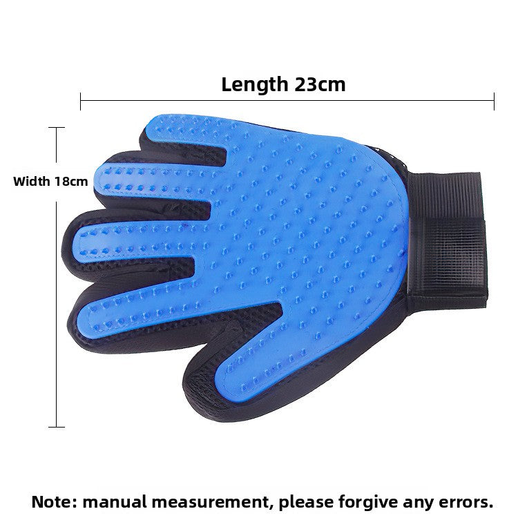 Pet Bath Grooming Gloves ? Hair Removal & Massage Mitt for Cats & Dogs