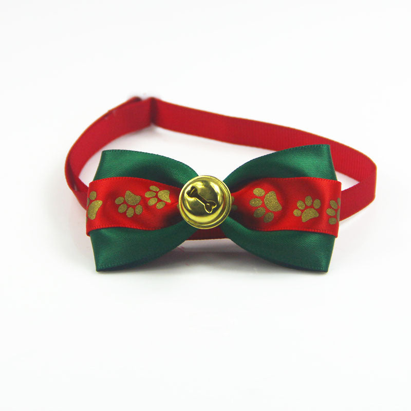 Festive Pet Bow Tie Collar ? Adjustable Christmas Accessory for Dogs and Cats