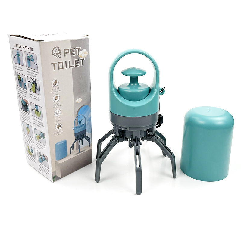 Portable Pet Poop Scooper with Waste Bag Holder ? Hands-Free Dog Toilet Picker