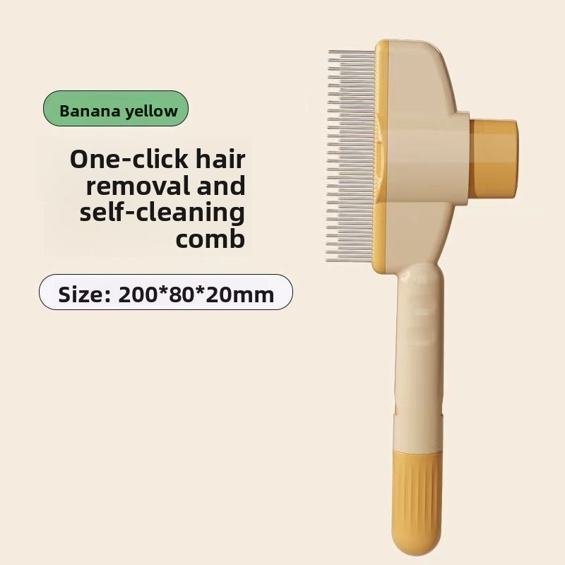 Self-Cleaning Pet Grooming Brush for Cats & Dogs ? Hair Removal Comb with Massage Function | One-Click Fur Release Deshedding Tool
