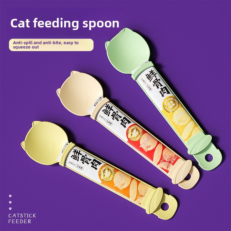 Pet Snack Squeeze Feeder - One-Handed Treat Dispenser for Cats, Dogs & Small Pets