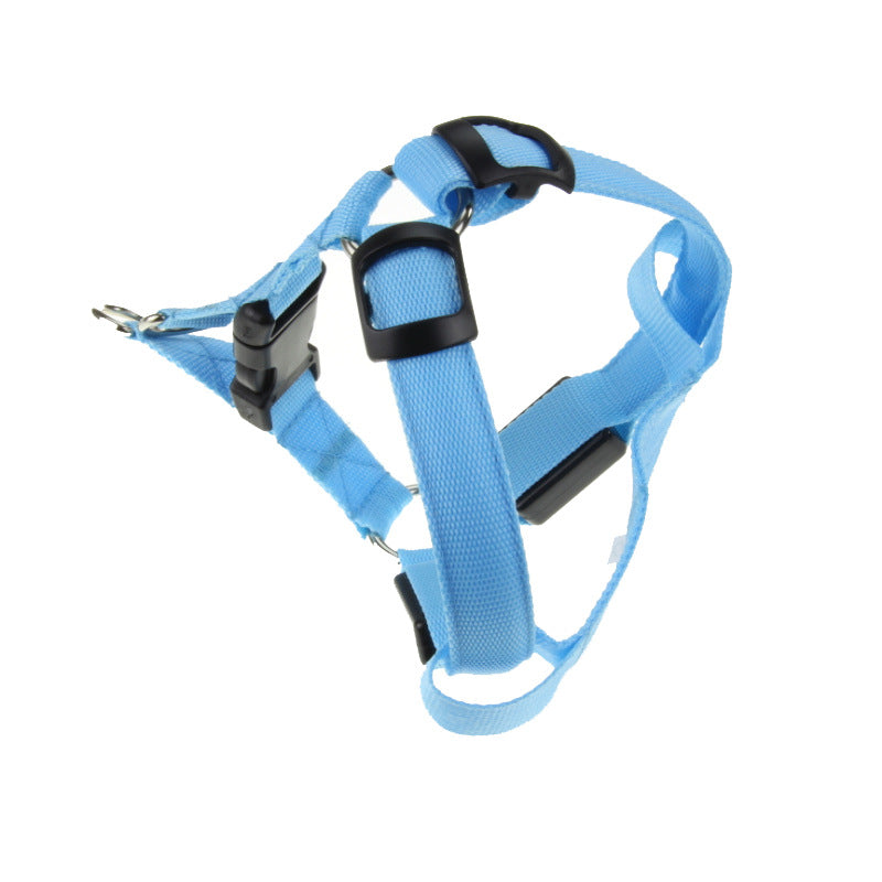 LED Light-Up Pet Harness | Rechargeable Reflective Dog Harness for Night Safety
