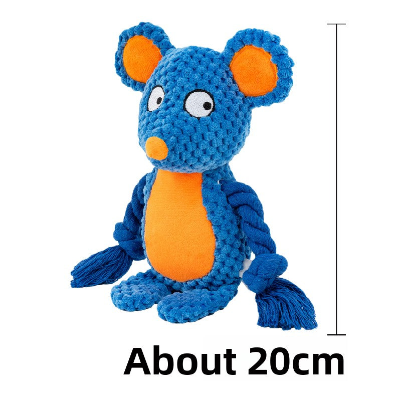 Plush Crinkle Squeaky Toy for Dogs - Durable Sound Play Toy with Animal Designs