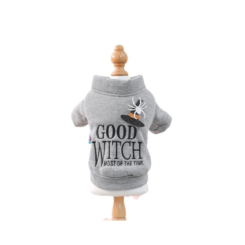 Halloween Pet Sweatshirt ? ?Good Witch? Cozy Pullover for Cats & Dogs