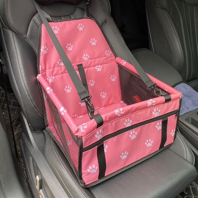 Pet Car Seat Carrier for Dogs & Cats | Waterproof Booster Seat with Safety Strap