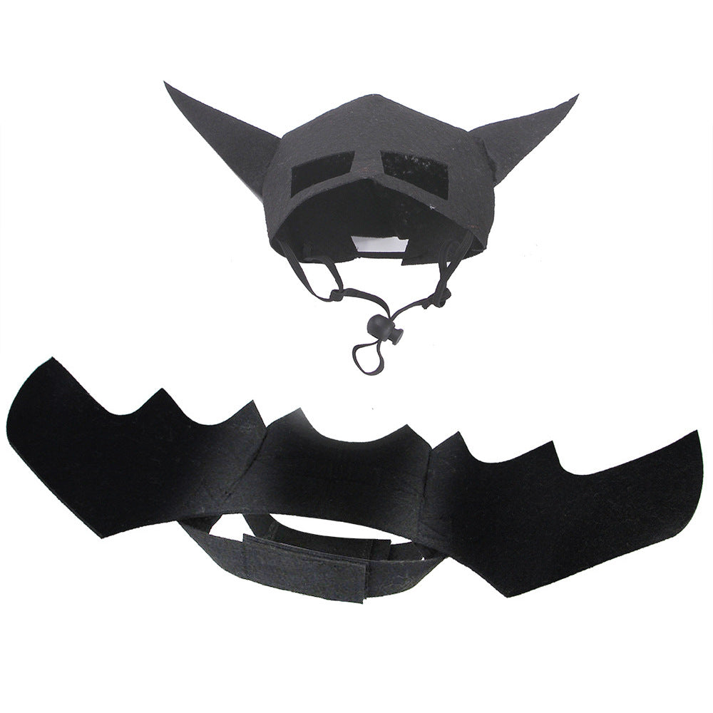 Pet Halloween Costume with Bat Wings | Adjustable Cat & Dog Bat Outfit