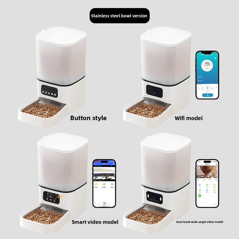 Smart Automatic Pet Feeder with Camera & App Control ? WiFi Pet Food Dispenser with Voice, Video & Timer