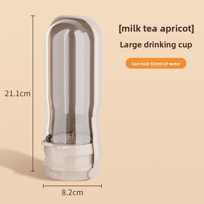 Foldable Portable Dog Water Bottle with Light - Leakproof Travel Pet Cup for Outdoor Walks