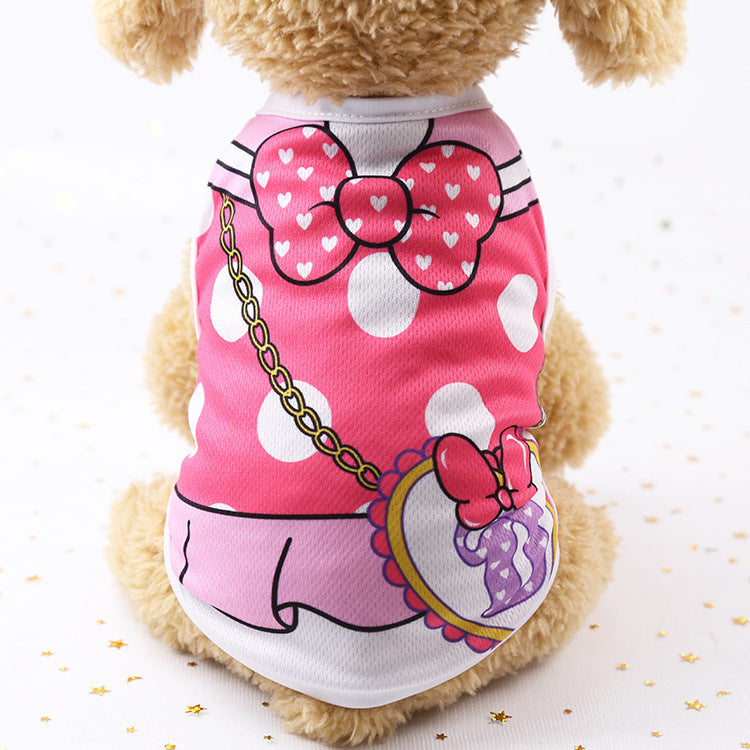 Cute Pet Vest Harness Shirt – Summer Clothes for Small Dogs & Cats